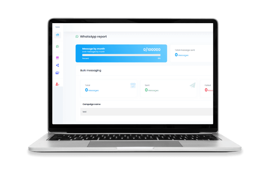 WhatsApp Blaster Software dashboard