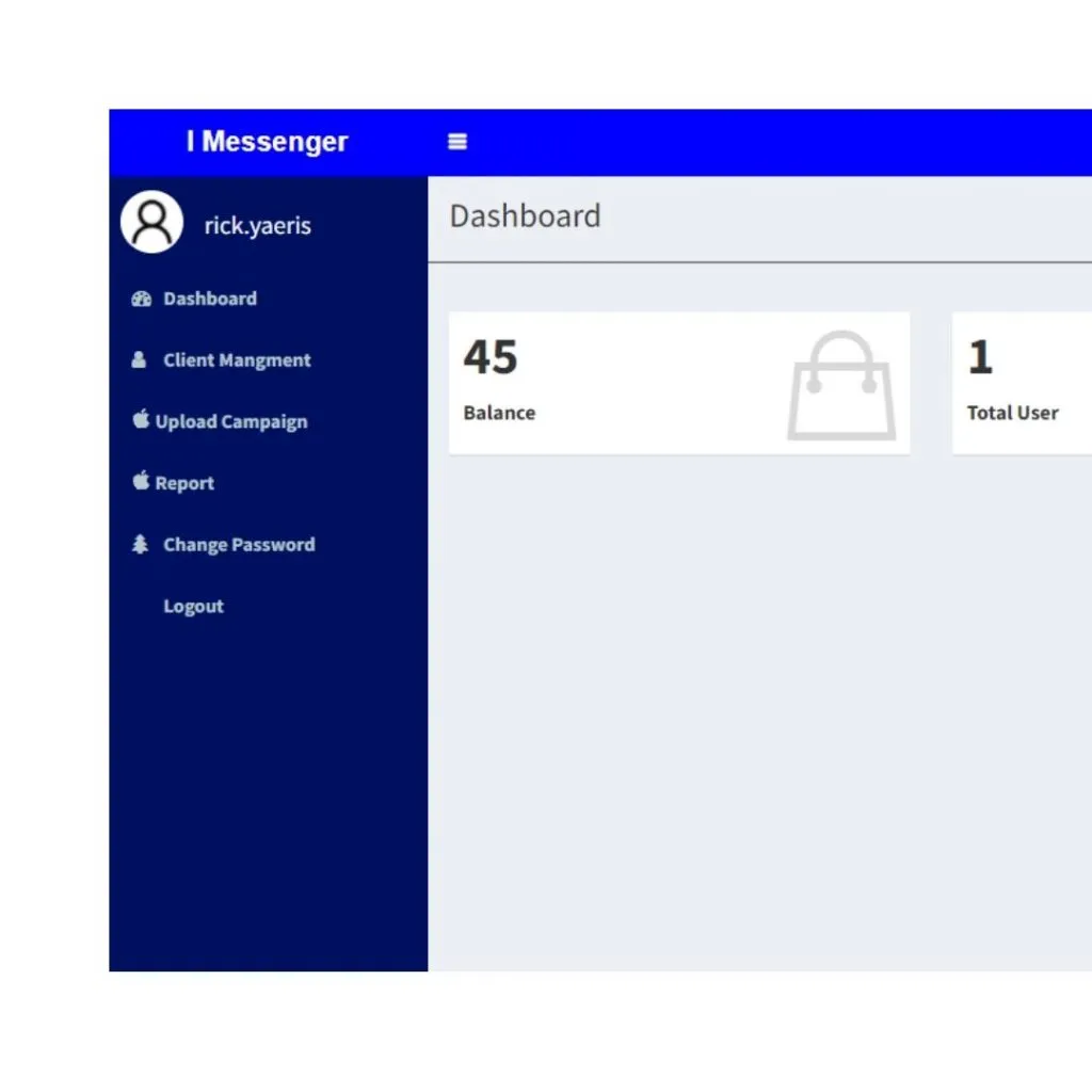 imessage user dashboard iMessage Bulk Sender