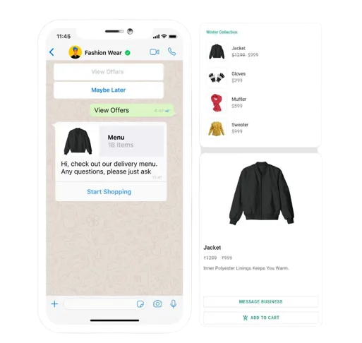 WhatsApp button
